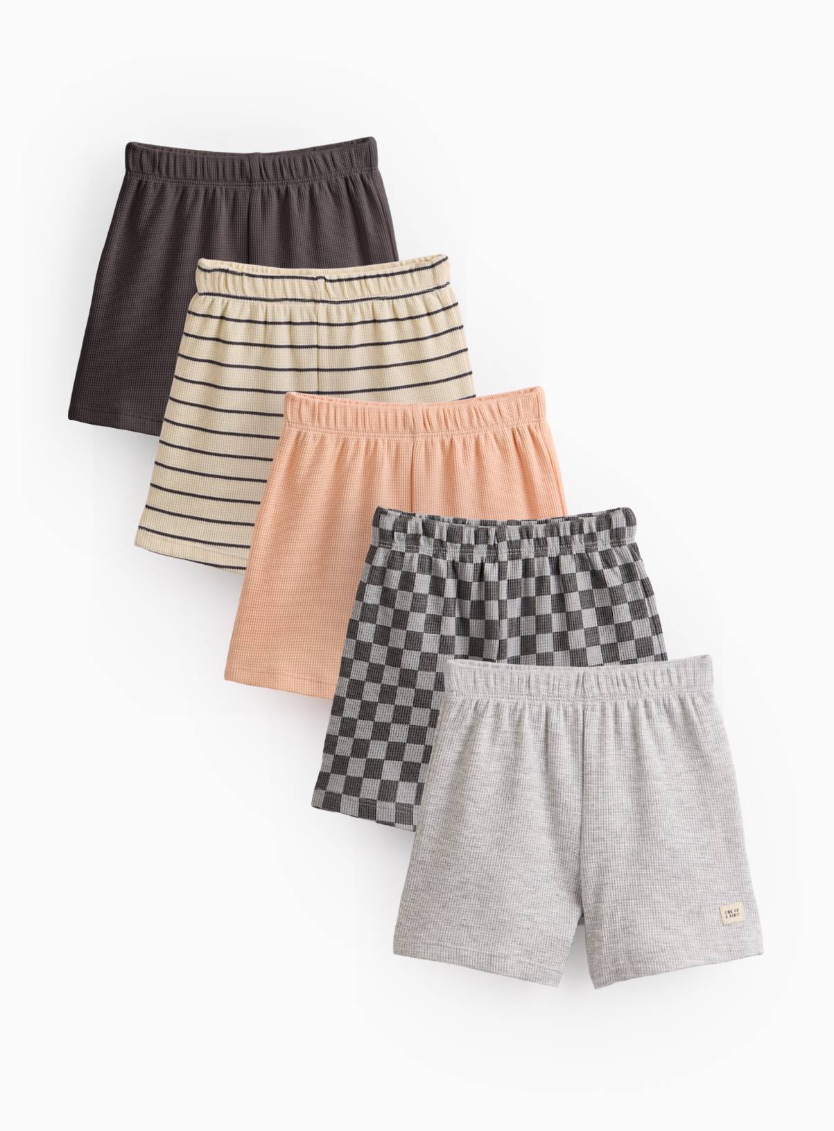 Checkered & Striped Shorts 5 Pack 9-12 months - Image 1